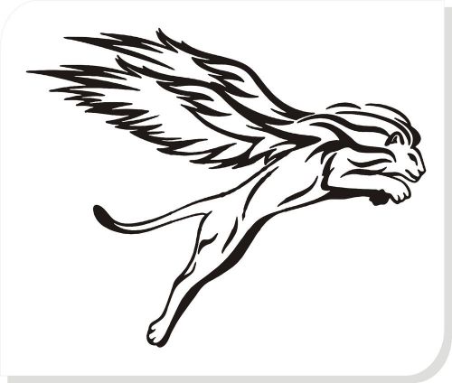 Mural astrological winged lion car vinyl sticker decals truck bumper #76