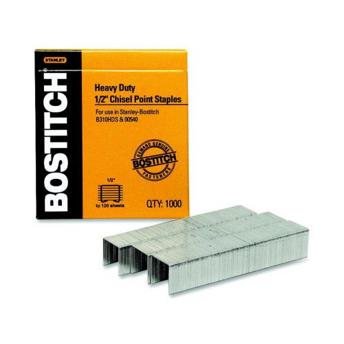 Bostitch Chisel Point Heavy Duty Staples, 1/2 Inch Crown, 1/2 Inch Leg, 25-85...