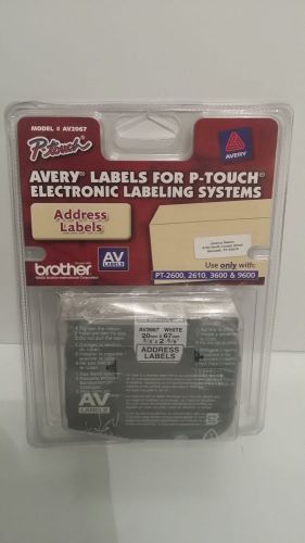 AVERY Address Labels P Touch AV 2067 Brother PT 2600 2610 3600 9600 organize