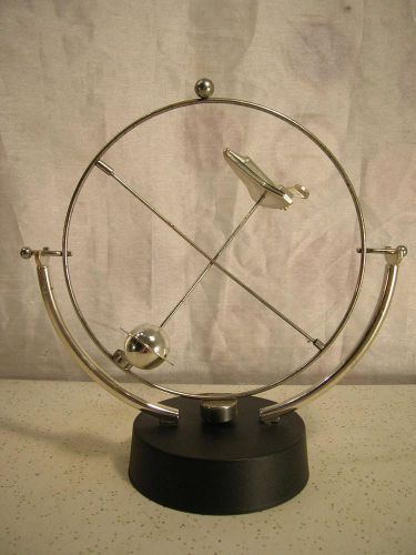 Vtg Space Shuttle Planet Gyroscope Perpetual Revolution Office Desk Ornament