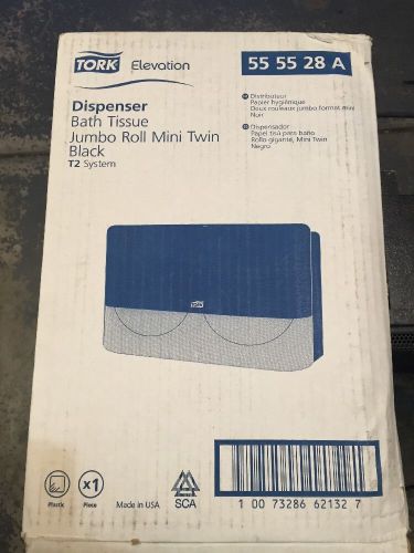 TORK Elevation Bath Tissue Dispenser Jumbo Roll Mini Twin Black T2/ Black