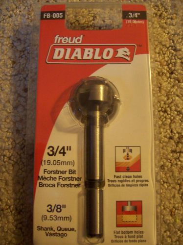 FREUD Diablo FB-005 3/4&#034; Forstner Bit  with 3/8&#034; Shank  **NEW**