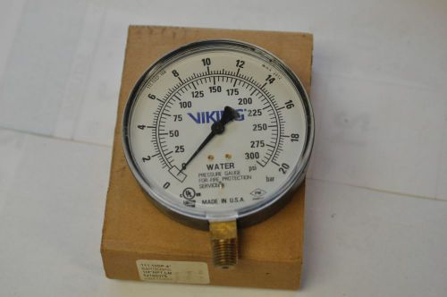 Ashcroft viking 111.10sp 4&#034; fire sprinkler gauge 300 psi pressure psi nos! for sale