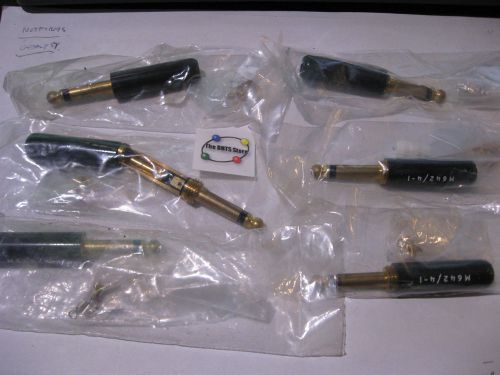 Lot of 6 Switchcraft M642/4-1 1/4 Inch 6.35mm Plug Brass Audio Guitar  - NOS