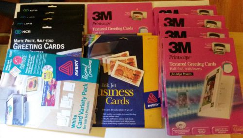 11 Sets Greeting Cards, Gift Bag, Business Card for Inkjet Printer 3M Avery NCR