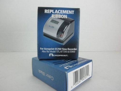 Acroprint ES700 Time Clock 2 Replacement Ribbons Black Ink Part 39-0128-000 NIP