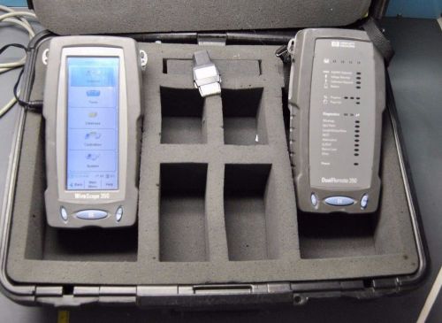 HP/AGILENT WIRESCOPE + DUALREMOTE 350 CAT5+CAT6 MULTIMODE CABLE TESTER (5s