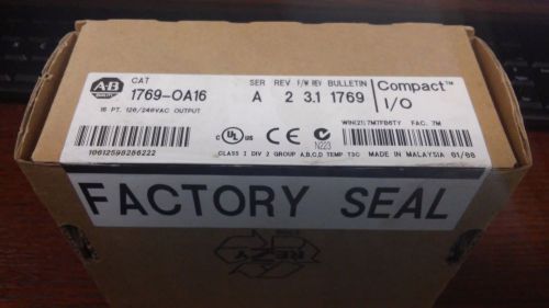 ALLEN BRADLEY 1769-OA16 SERIES A 16 POINT MODULE 240VAC *FACTORY SEALED*