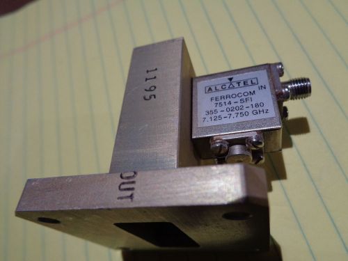 MICROWAVE ISOLATOR SMA ADAPTER  ALCATEL/ferrocom #1195 7514-SFI 7.125-7.750GHZ