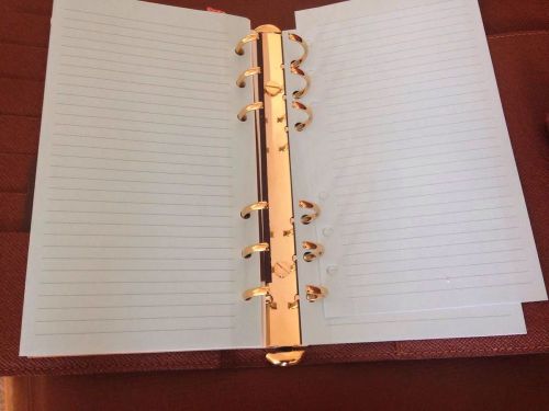 RULED BLUE NOTEPAPER INSERT REFILL PAPER.  FITS LOUIS VUITTON MM AGENDA PLANNER.