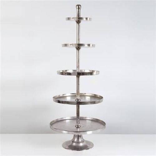 New Torre &amp; Tagus Pela Aluminum 5 Tier 67&#034; Floor Stand - Raw Finish