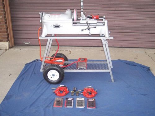 Ridgid 535 threading machine 1400.00 free dies new cart 2 die head pipe threader for sale