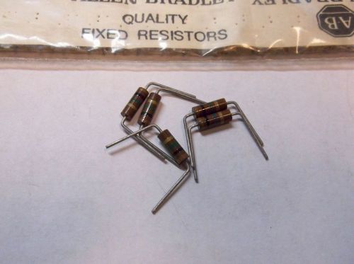 5 allen bradley carbon comp resistors 1 meg 1/2 watt 5%  formed leads for sale