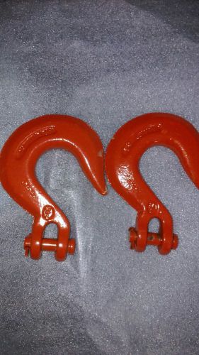 (2) clevis slip hooks cm columbus mckinnon m907a 7/16&#034; forged alloy grade 63 new for sale