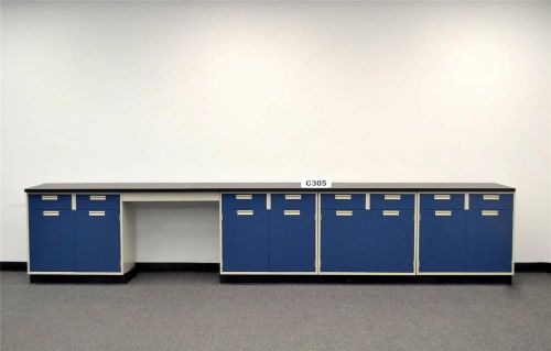 15&#039; base laboratory cabinets w/ chemical resistant counter tops (c305) for sale