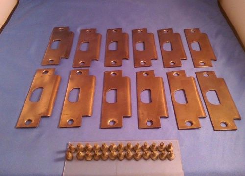 Universal Commercial Grade 2 ASA Latch Strike Plate 1 1/4&#034; x 4 7/8&#034; Oiled Bronze