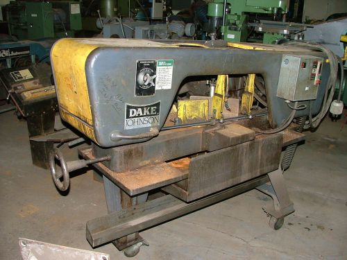 Dake Johnson Model JH10 10&#034; Round X 18&#034; Flat Horizontal Band Saw. 1&#034; Blade