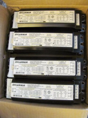 8 Sylvania Electronic Ballast Model NO. M3-IN-T8-120 3 LAMPS T8 120V Silver Ed.