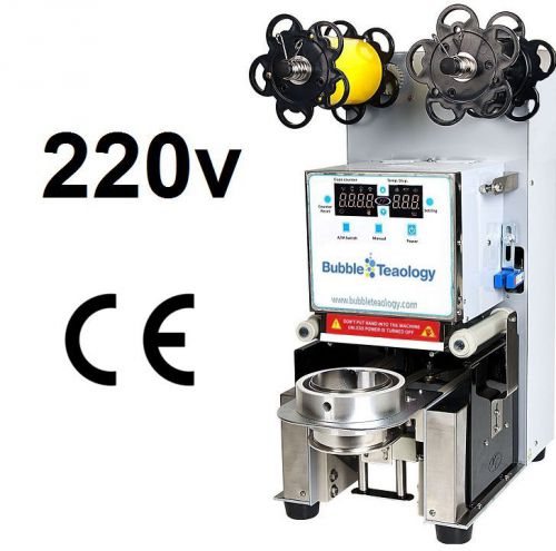 220v ce automatic bubble tea sealer machine electric boba cup sealer led coffee for sale