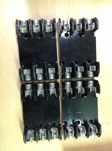 4 USO H60030 3 POLE FUSE BLOCKS 30A AMP 600V-AC FUSE HOLDERS