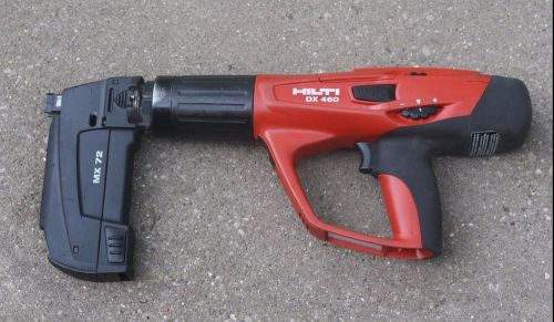 Hilti dx-460 mx-72 cal .27 powder actuated nail gun tool, fastening/track for sale