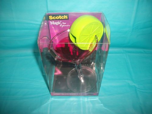 Scotch magic tape dispenser cosmo martini glass with lime for sale