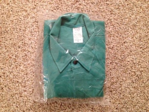 Mens Size Medium Mig Wear Fire Retardant Green Welding Jacket