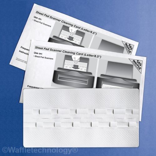 Sheet fed scanner cleaning card featuring waffletechnology (15 sheets) for sale