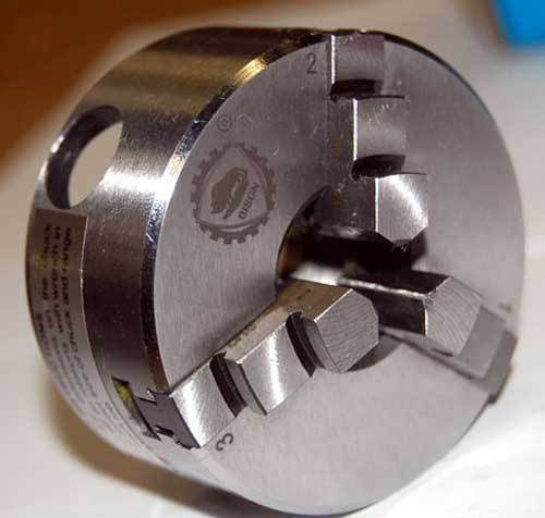 Bison 2-1/3&#034; 3-Jaw Self-Centering Mini Lathe Chuck w/ 3/4-16 Threaded Mounting