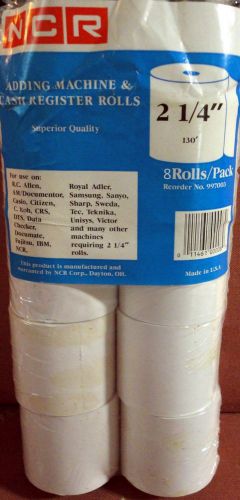 NCR 8 Paper Rolls Calculators, Adding Machine &amp; Cash Registers 2 1/4&#034; x 130&#039;