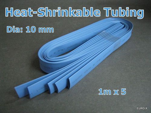 Blue 2:1 HEAT SHRINK TUBING Polyolefin Dia.10mm 3/8&#034; Total 16 FT (5M) #r7