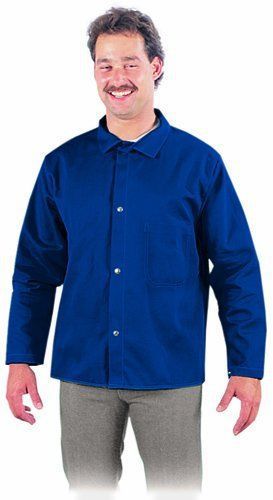 Steel Grip BS16750-LG Fire Resistant 9-Ounce Treated Cotton Jacket, Large, Navy