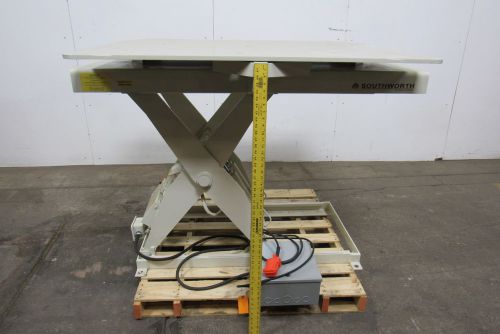 SOUTHWORTH LS6-36 Scissor Lift Table 6000Lb.Cap. 46&#034;x56&#034; Rotating Top Tested !