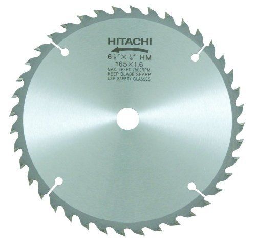 Hitachi 317451 6-1/2-Inch ATB 5/8-Inch Tungsten Carbide Tipped Arbor Finish Saw