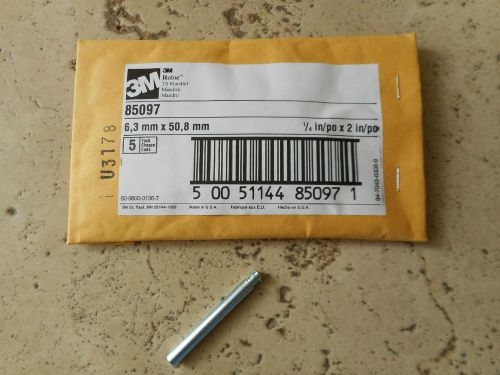 3M Roloc TS Mandrel 1/4&#034; X 2&#034; Part #85097 (5) Per Pack