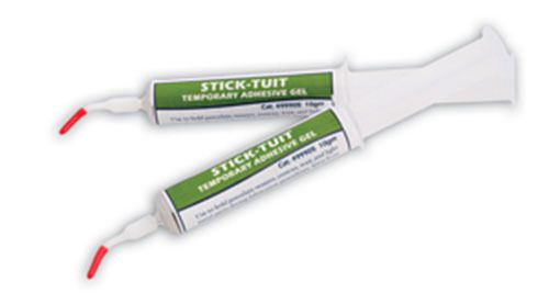 STICK-TUIT TEMPORARY ADHESIVE GEL For Veneers &amp; Crowns 2 - 10cc Syringes