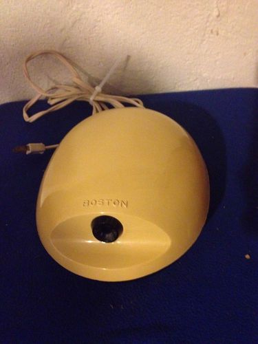 Vintage Boston Model # 16 Electric Pencil Sharpener Egg Shape 296A Yellow