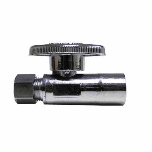 Watts LFPBQT-810 Quarter Turn Straight Valve, 1/2-Inch SWT by 3/8-Inch COMP