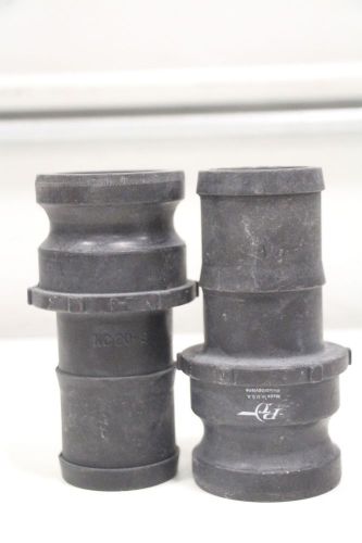 Lot of (2) PT Banjo Polypropylene NC20-E Cam Lock E-Adapter Hose Pipe Fitting