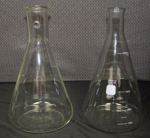 Pyrex 4000mL glass flasks Lot of 2