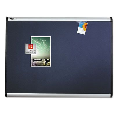 Prestige Plus Magnetic Fabric Bulletin Board, 48 x 36, Aluminum Frame