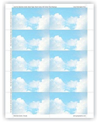 Geographics clouds business cards, 2&#034;x3.5&#034;, 250/pk for sale