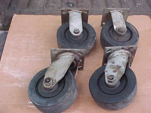 4 Industrial Furniture Cabinet Table Swivel Casters 5-3/4&#034; COLSON JONESBORO ARK.