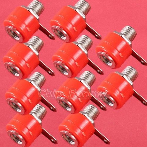 10pcs red 4mm short banana jack female terminal block for speaker audio for sale