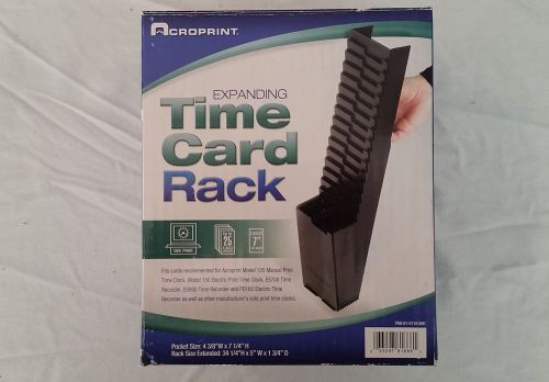 ACROPRINT EXPANDING TIME CLOCK CARD RACK HOLDER BLACK 25 CARDS SLOT