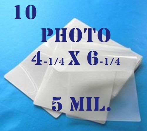 5 Mil 4-1/4 x 6-1/4 Laminating Laminator Pouches Sheets, 5 mil Photo Video 10PK