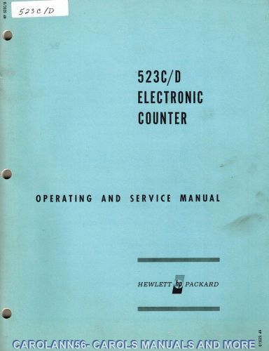 HP Manual 523C D ELECTRONIC COUNTER