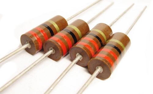 Allen-Bradley RC42 Carbon Comp Resistors 22 ?,  2w  x  4pcs.