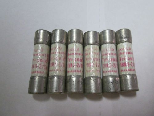 LOT OF 6 GOULD SHAWMUT TRI-ONIC TRM3-2/10 TRM 3-2/10 FUSE NEW NO BOX