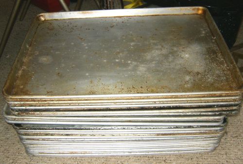 LOT of 12  Commercial Aluminum Heavy Duty Sheet Pans Oven Baking Sheet 24&#034; x 18&#034;